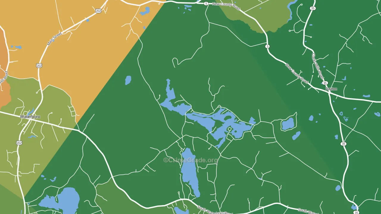 South Hollis, ME Map of Murder Rates