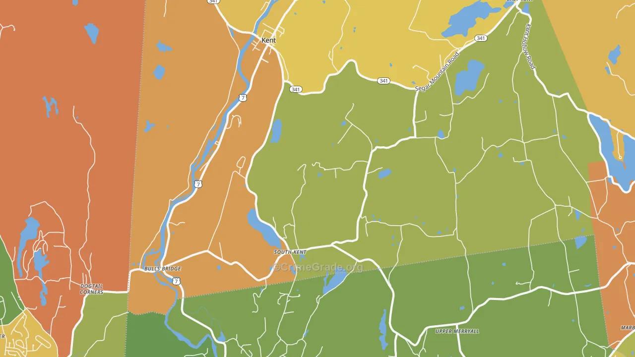 South Kent, CT Map of Murder Rates