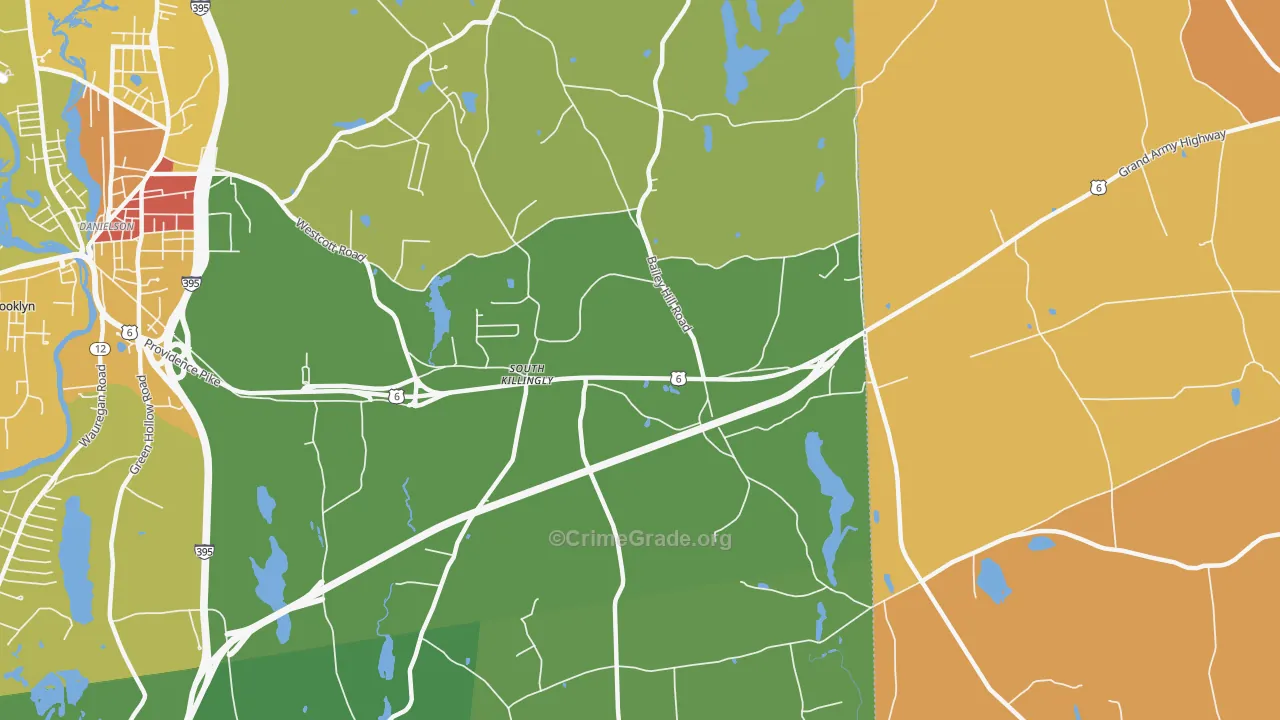 South Killingly, CT Map of Murder Rates