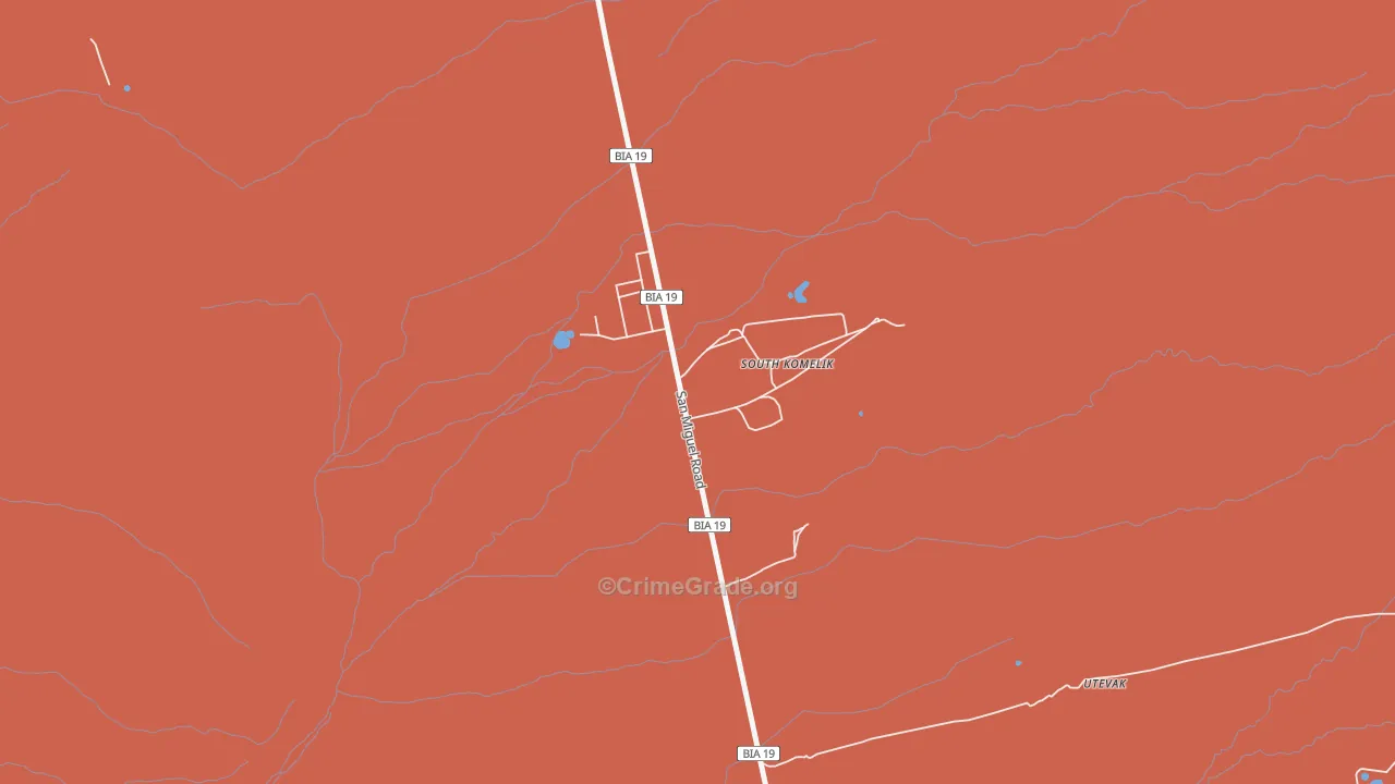 South Komelik, AZ Map of Murder Rates