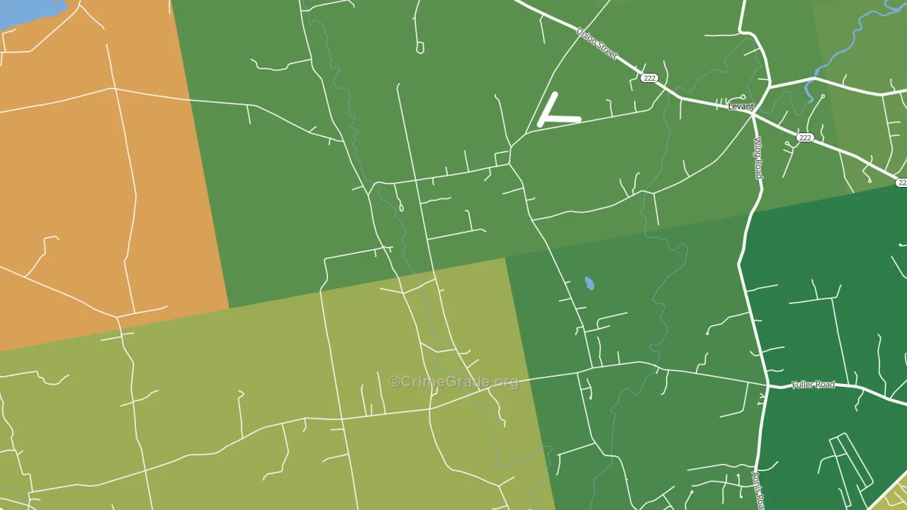 South Levant, ME Map of Murder Rates