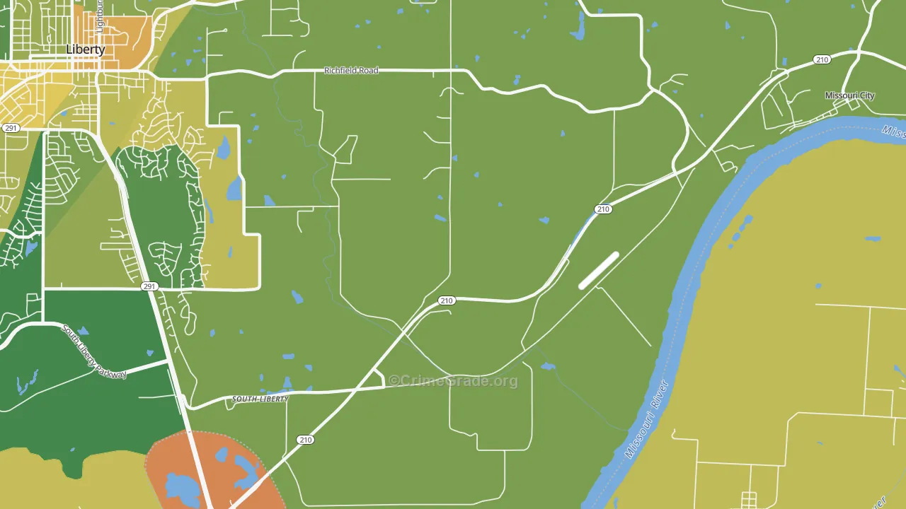 South Liberty, MO Map of Murder Rates