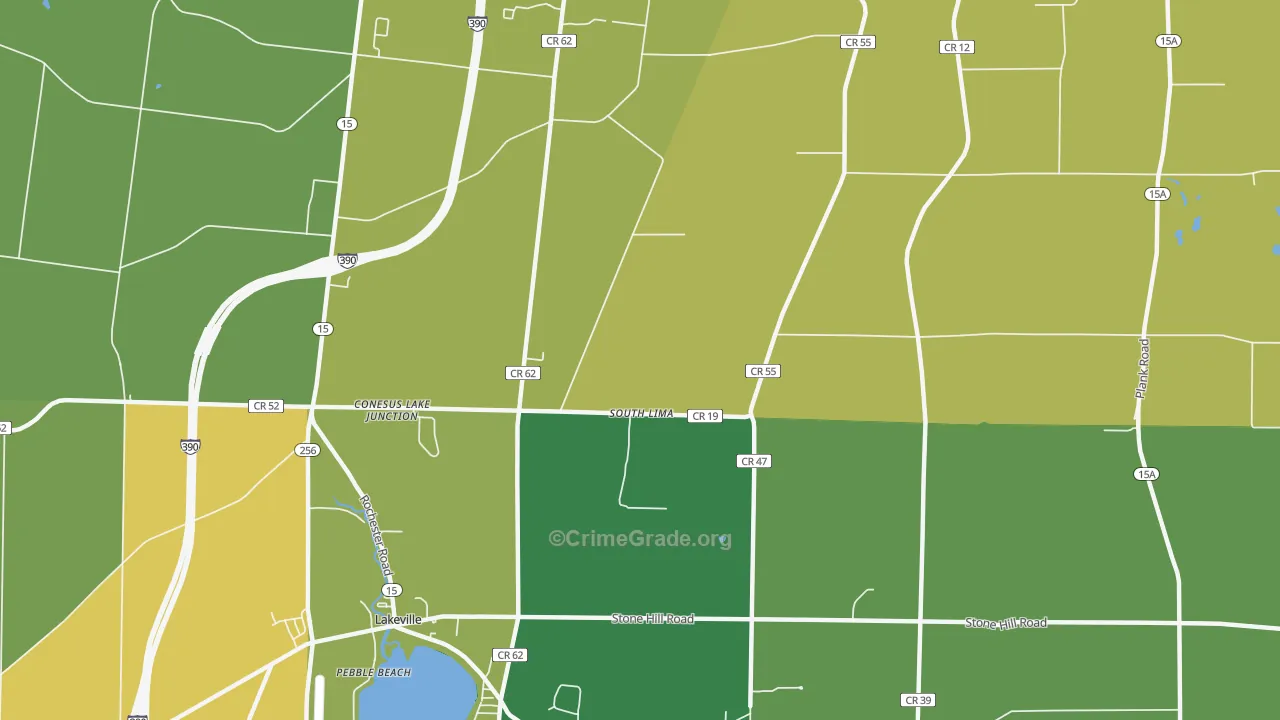 South Lima, NY Map of Murder Rates