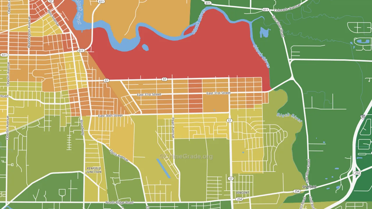 South Lorain, Lorain, OH Map of Murder Rates