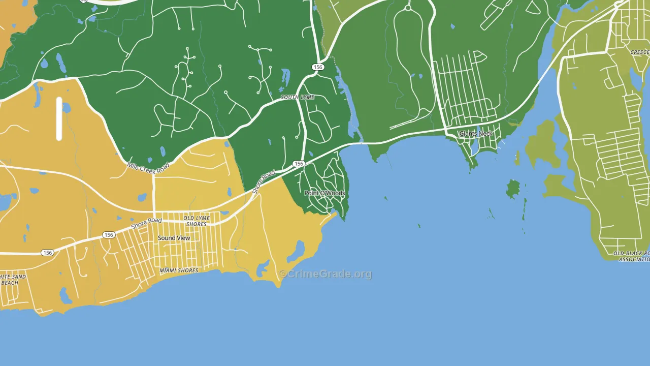 South Lyme, CT Map of Murder Rates