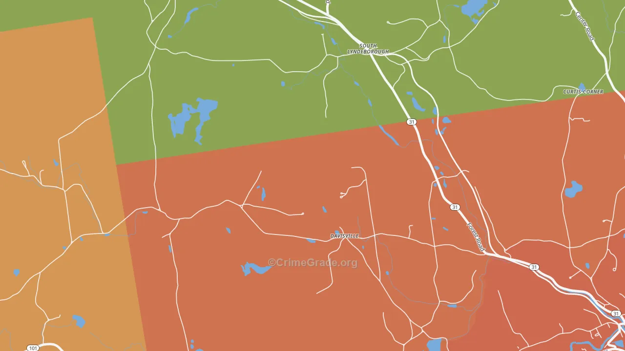 South Lyndeboro, NH Map of Murder Rates