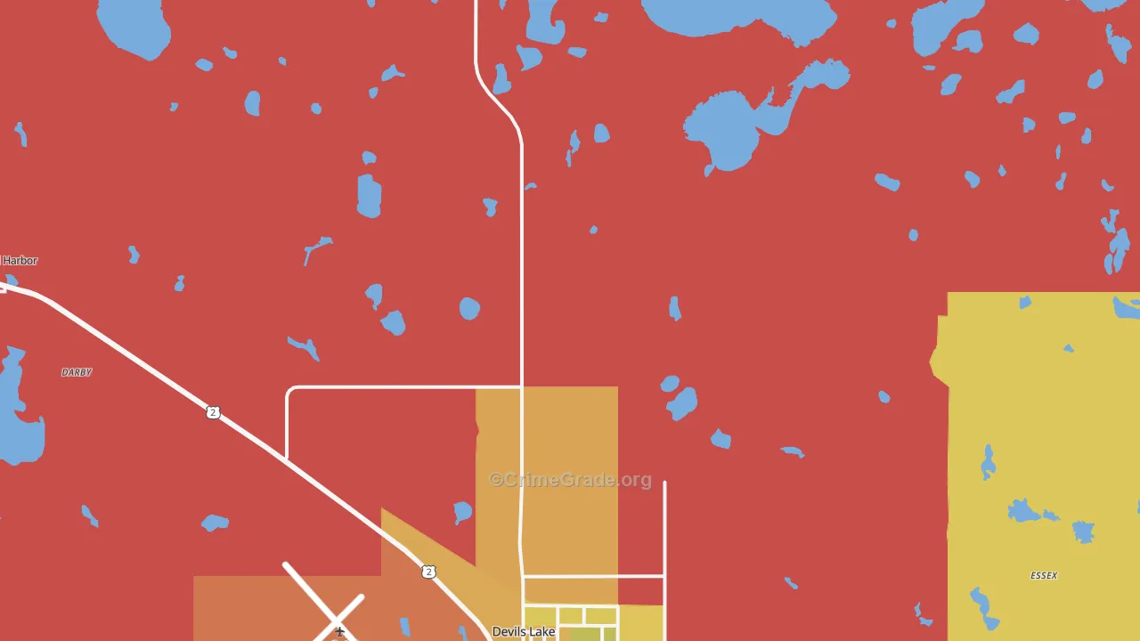 South Minnewaukan, ND Map of Murder Rates
