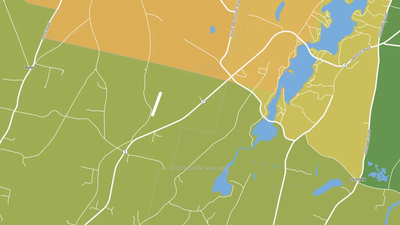 South Monmouth, ME Map of Murder Rates