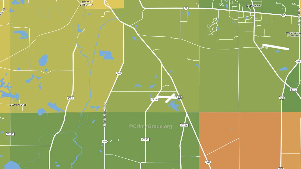 South Newbury, OH Map of Murder Rates