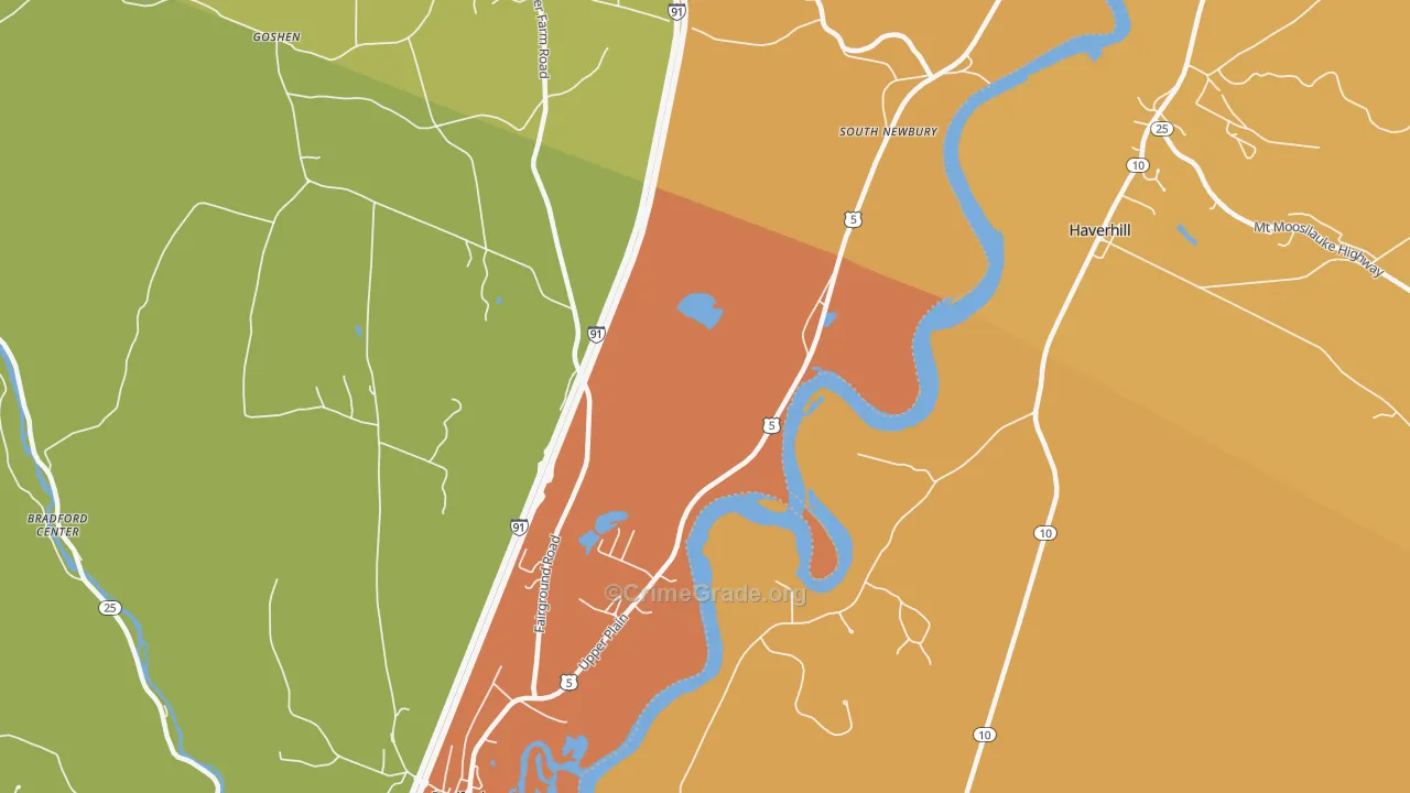 South Newbury, VT Map of Murder Rates