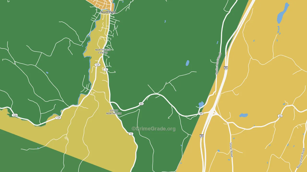 South Northfield, VT Map of Murder Rates