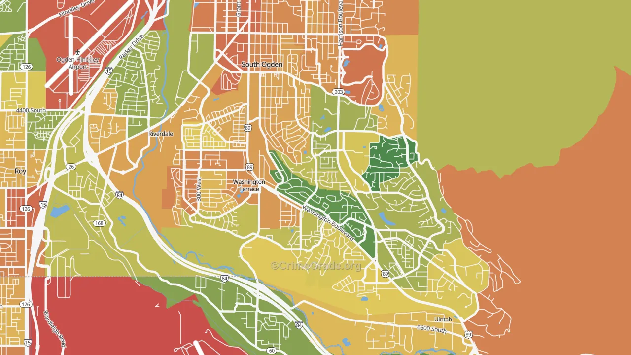 South Ogden, UT Map of Murder Rates