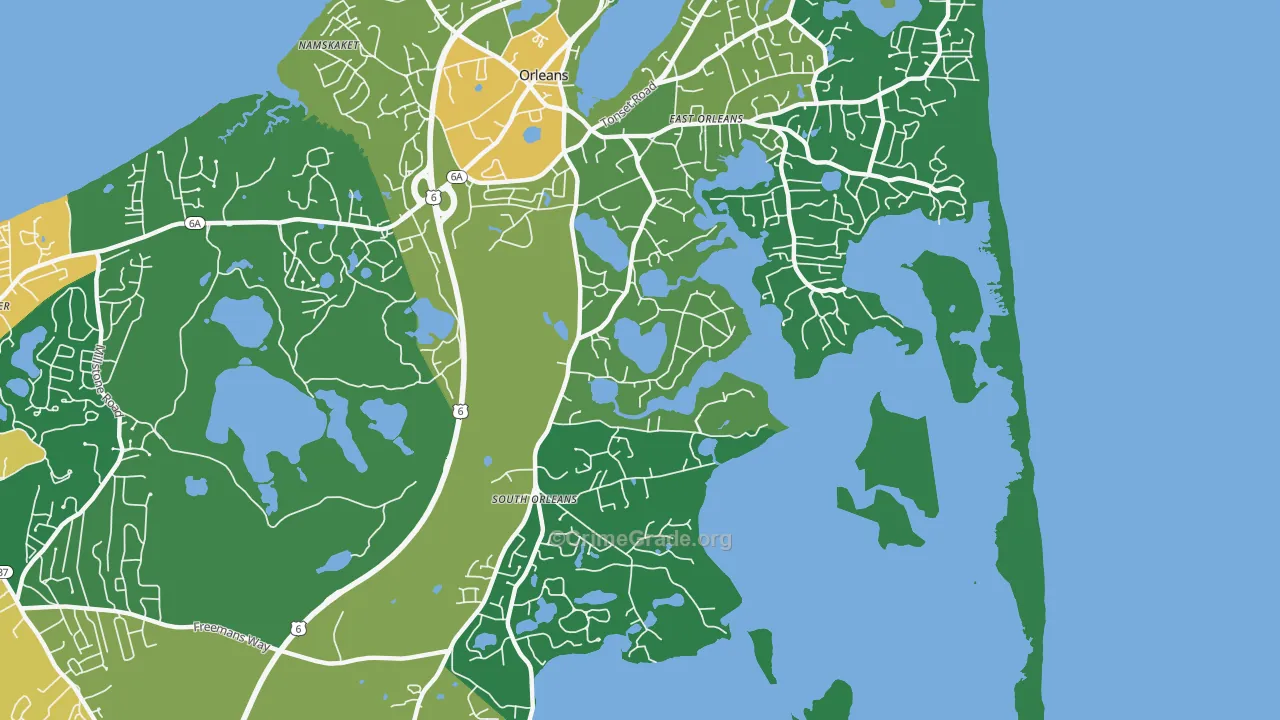 South Orleans, MA Map of Murder Rates