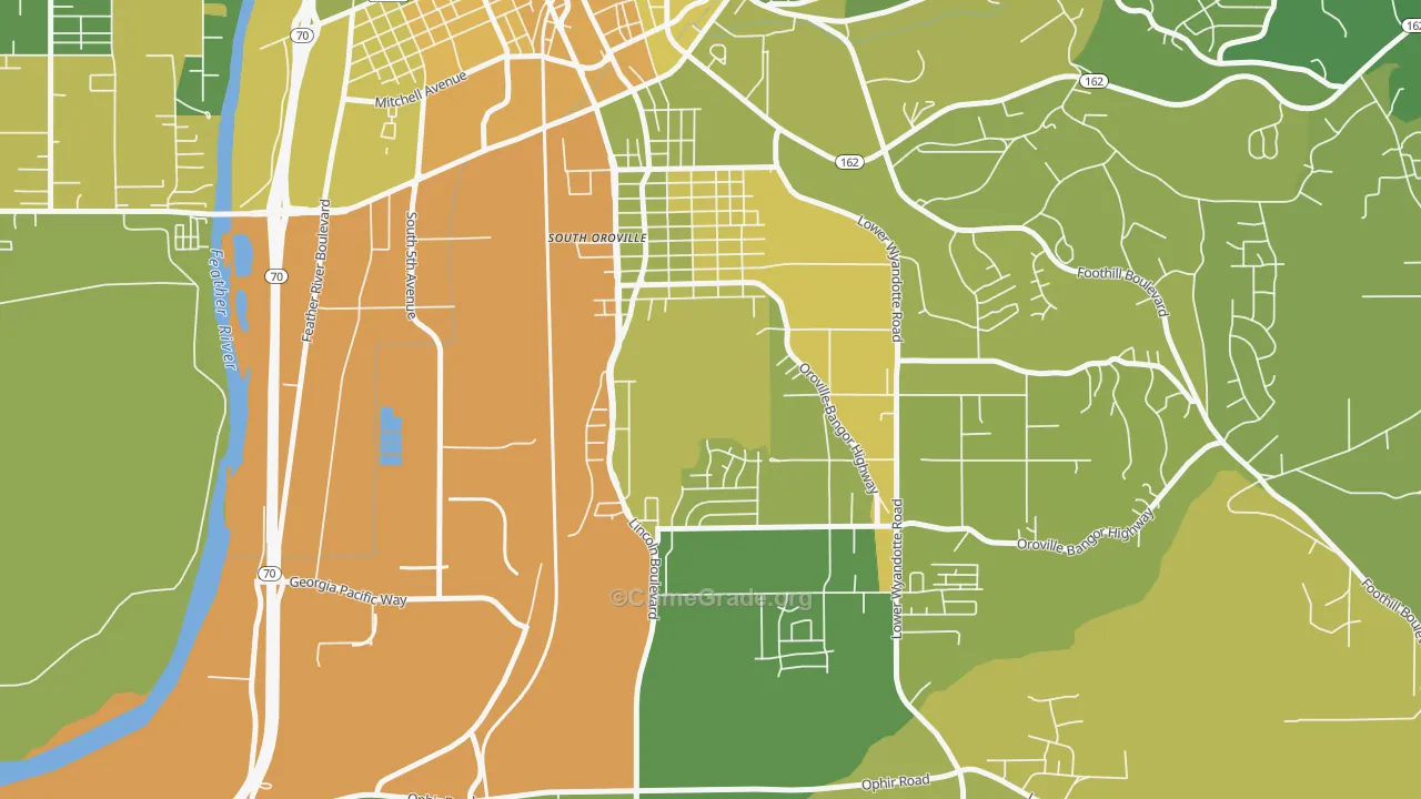 South Oroville, CA Map of Murder Rates