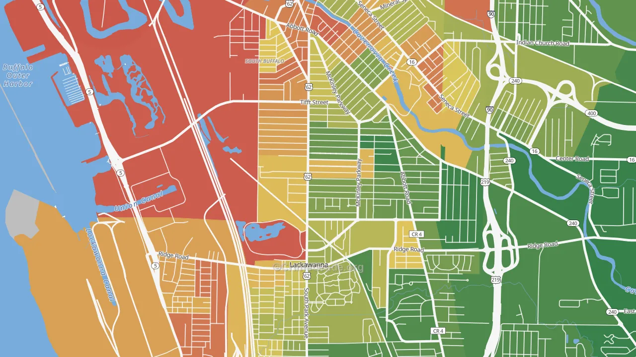 South Park, Buffalo, NY Map of Murder Rates