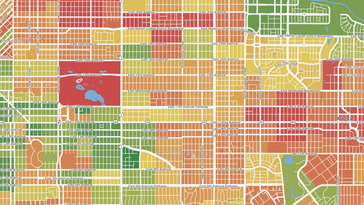 South Park Hill, Denver, CO Map of Murder Rates
