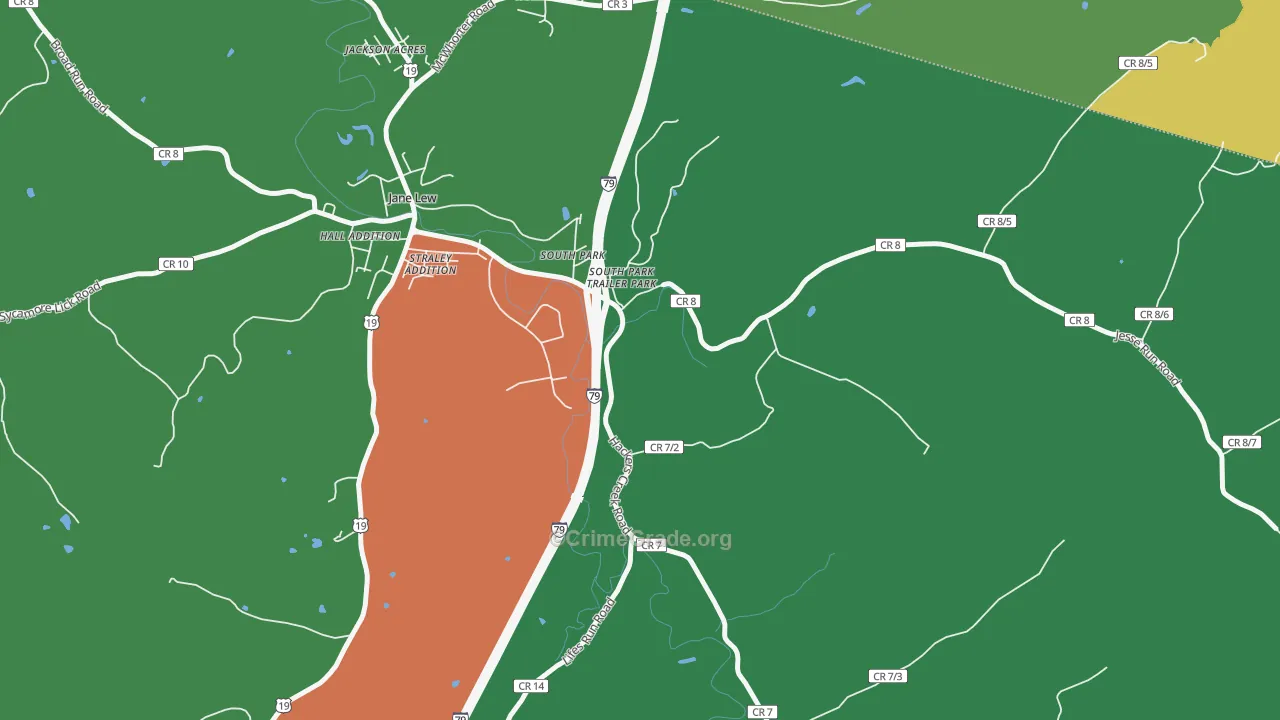 South Park, WV Map of Murder Rates
