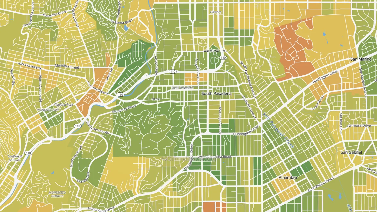 South Pasadena, CA Map of Murder Rates