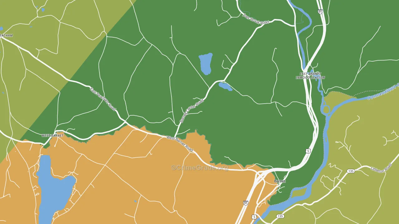 South Peacham, VT Map of Murder Rates