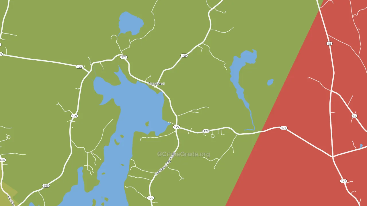 South Penobscot, ME Map of Murder Rates