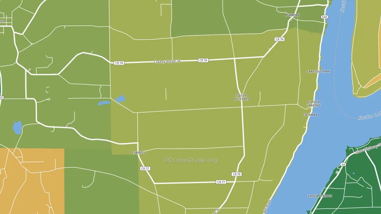South Pulteney, NY Map of Murder Rates