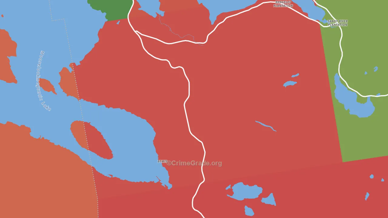 South Rangeley, ME Map of Murder Rates