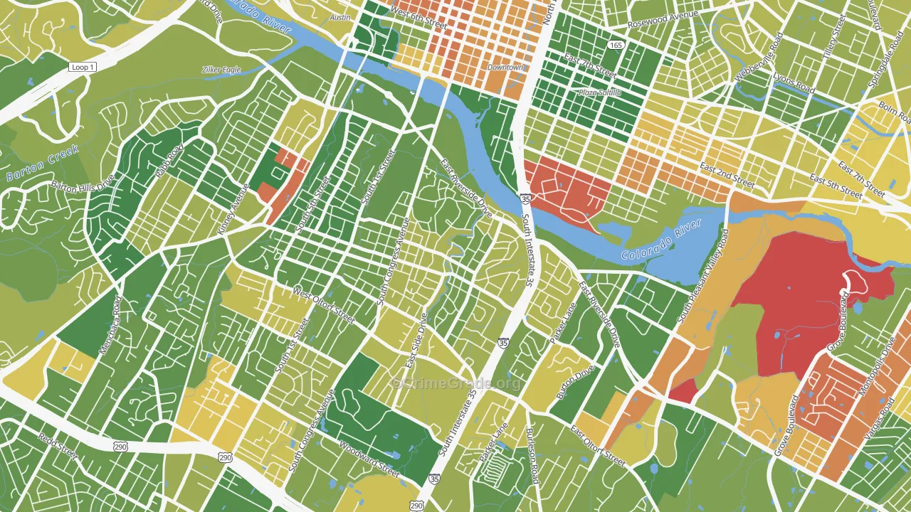 South River City, Austin, TX Map of Murder Rates