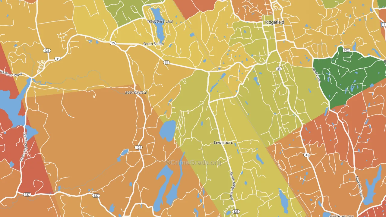 South Salem, NY Map of Murder Rates