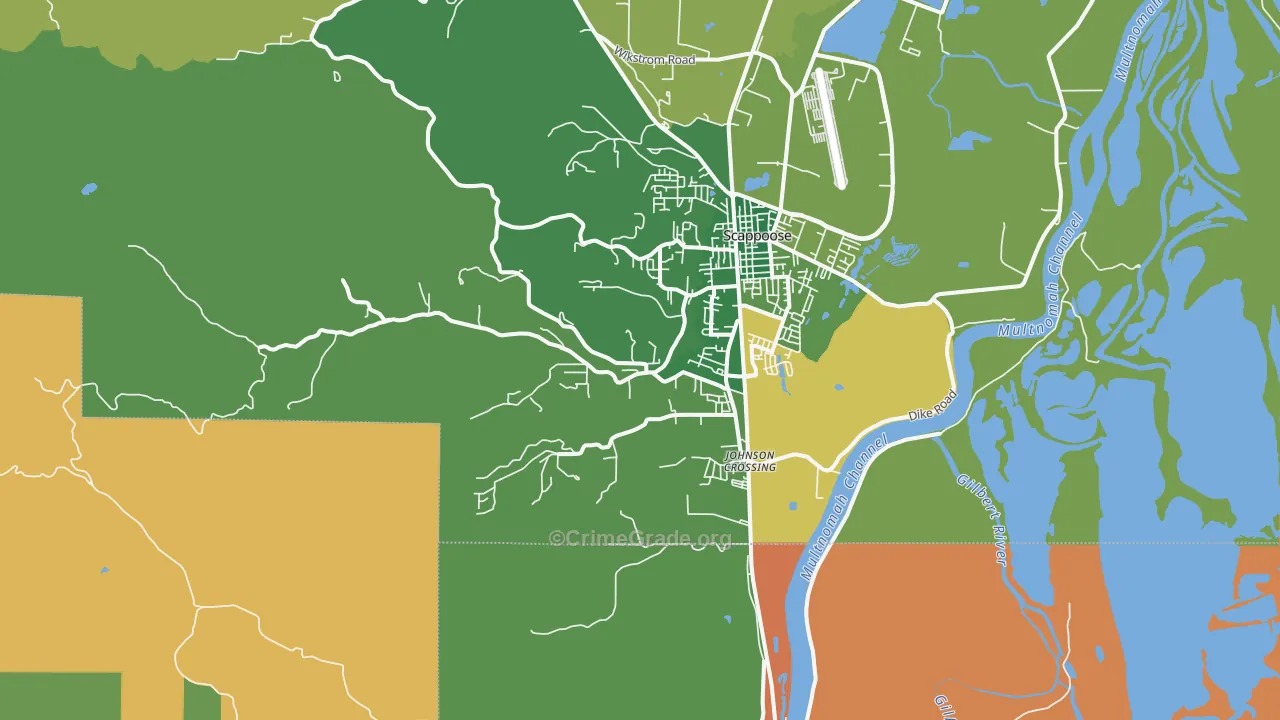 South Scappoose, OR Map of Murder Rates