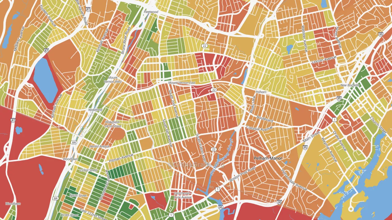 South Side, Mount Vernon, NY Map of Murder Rates