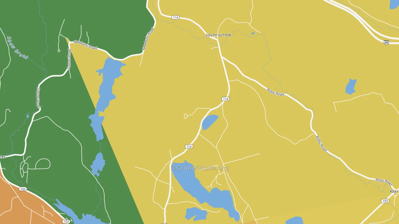 South Sutton, NH Map of Murder Rates