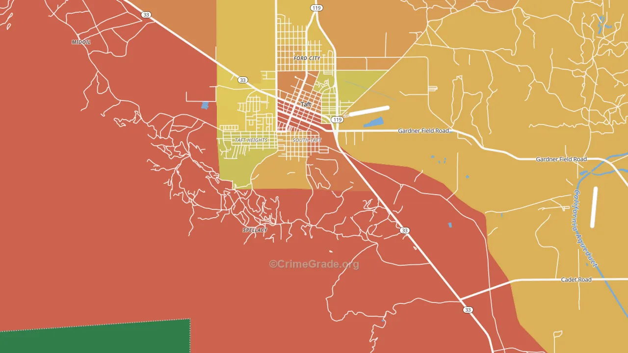 South Taft, CA Map of Murder Rates