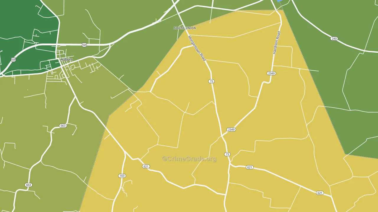 South Union, KY Map of Murder Rates