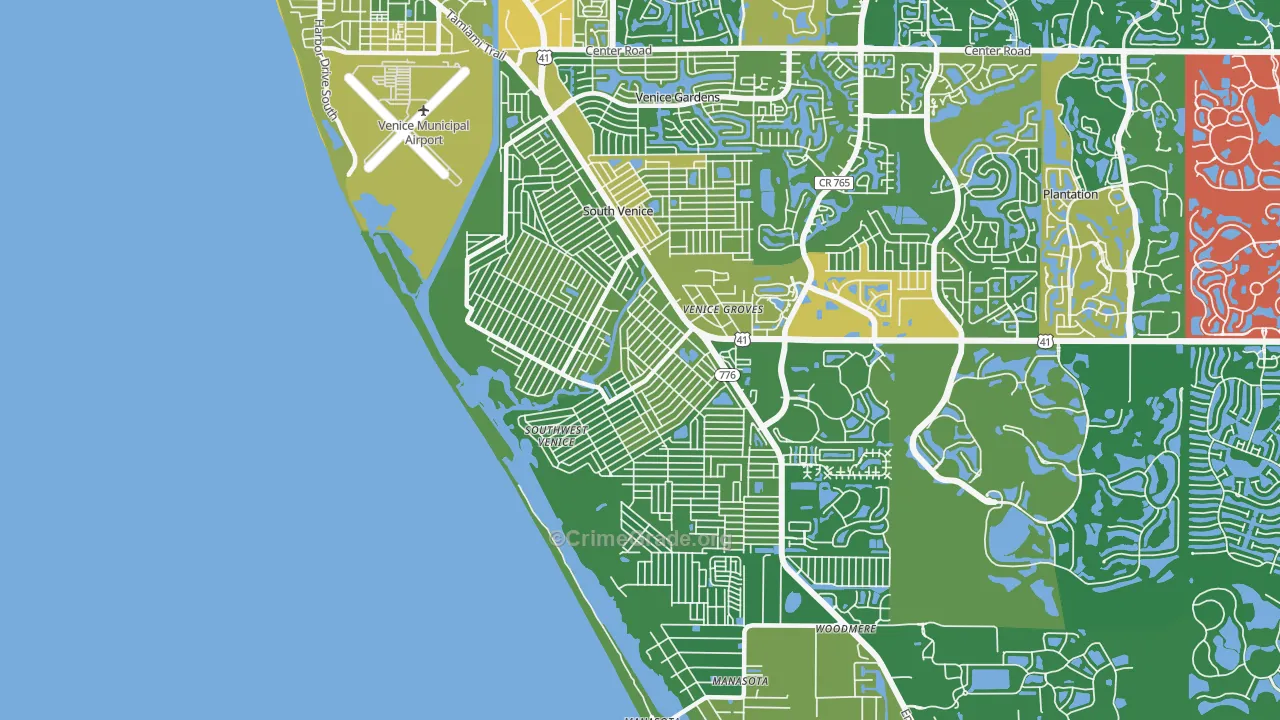 South Venice, FL Map of Murder Rates
