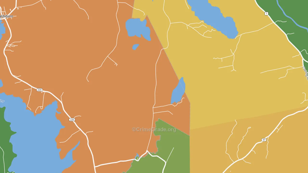 South Waldoboro, ME Map of Murder Rates
