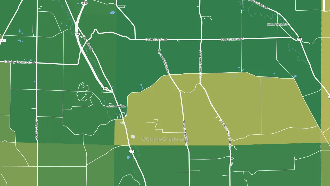 South Wales, NY Map of Murder Rates