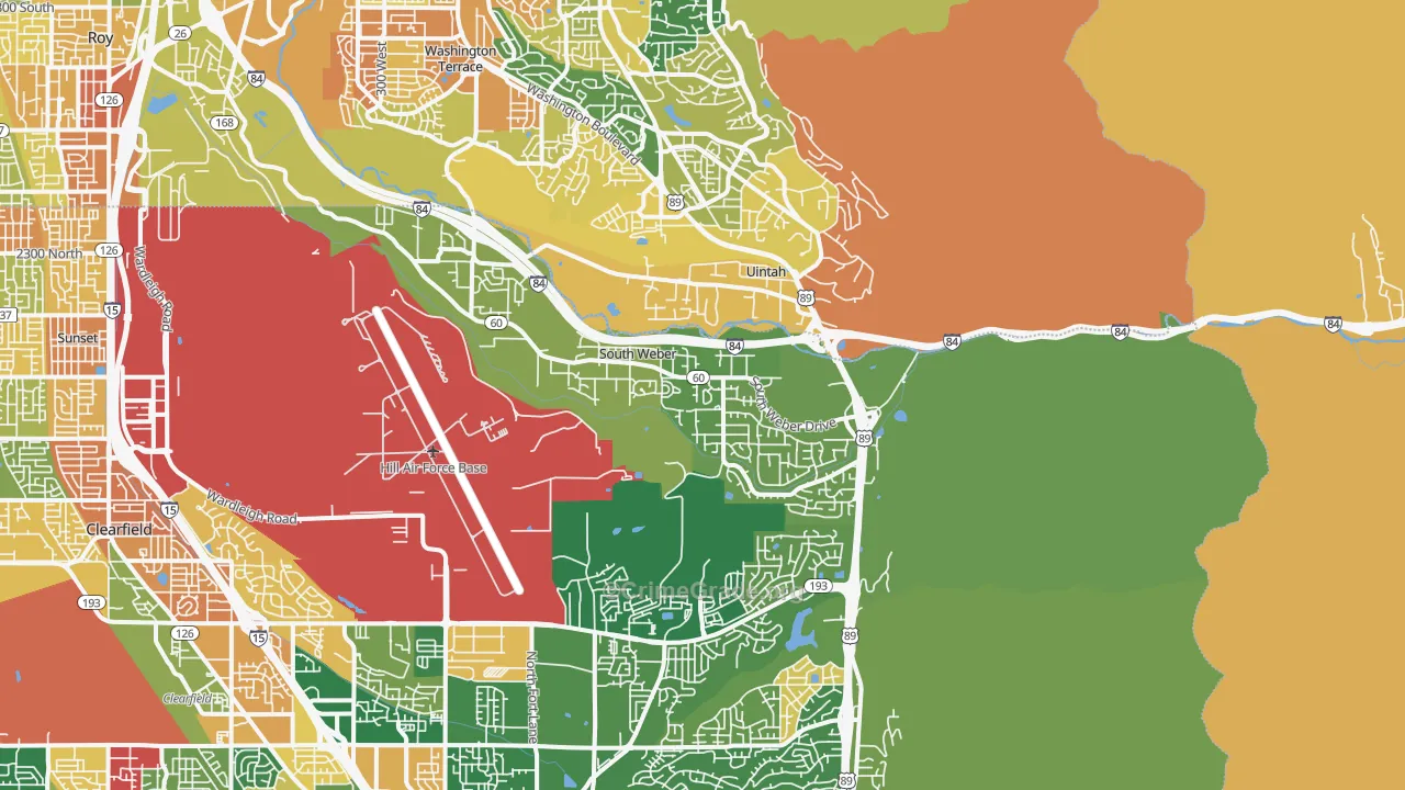 South Weber, UT Map of Murder Rates