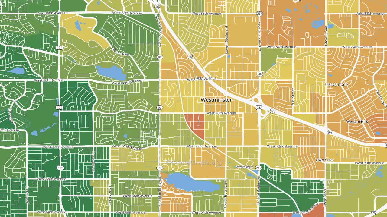 South Westminster, Westminster, CO Map of Murder Rates