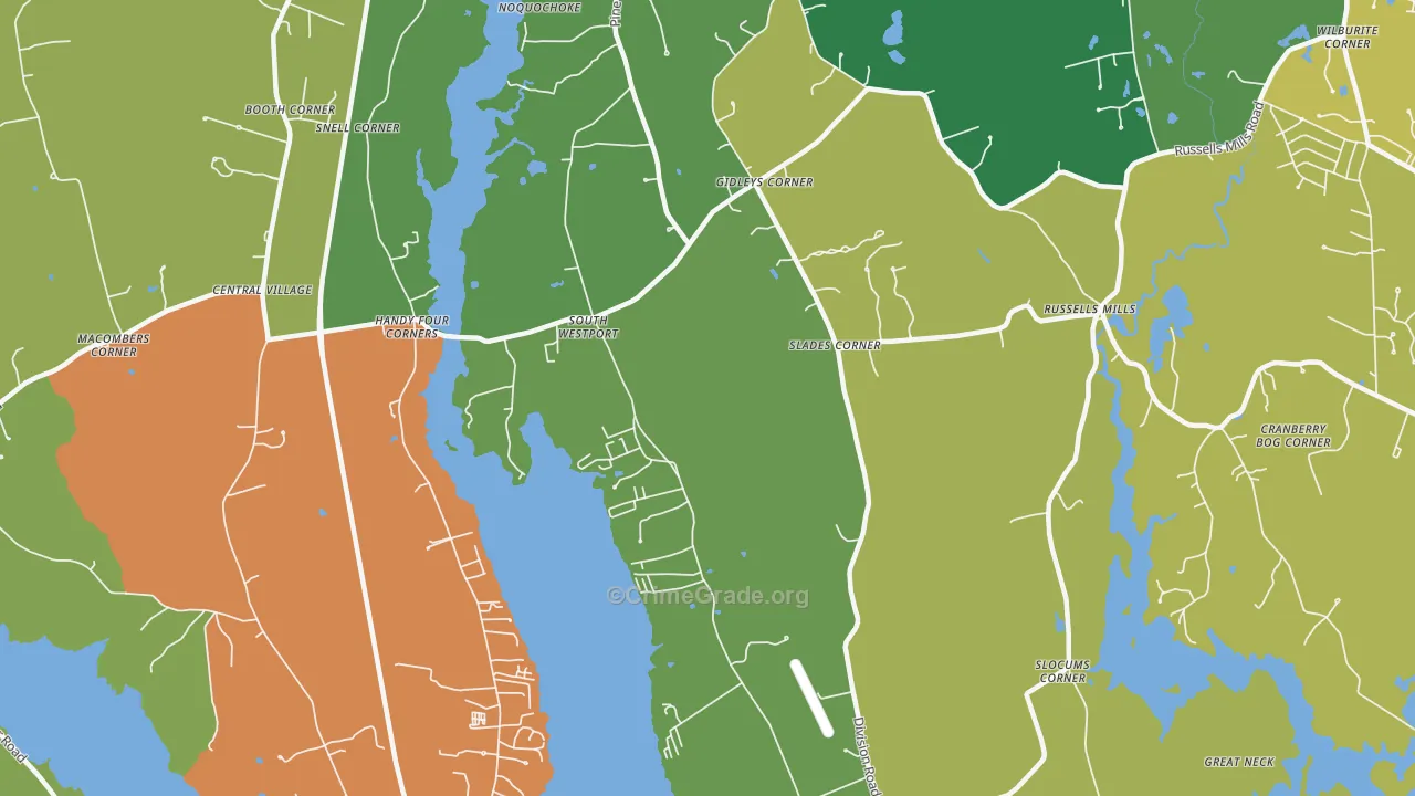 South Westport, MA Map of Murder Rates
