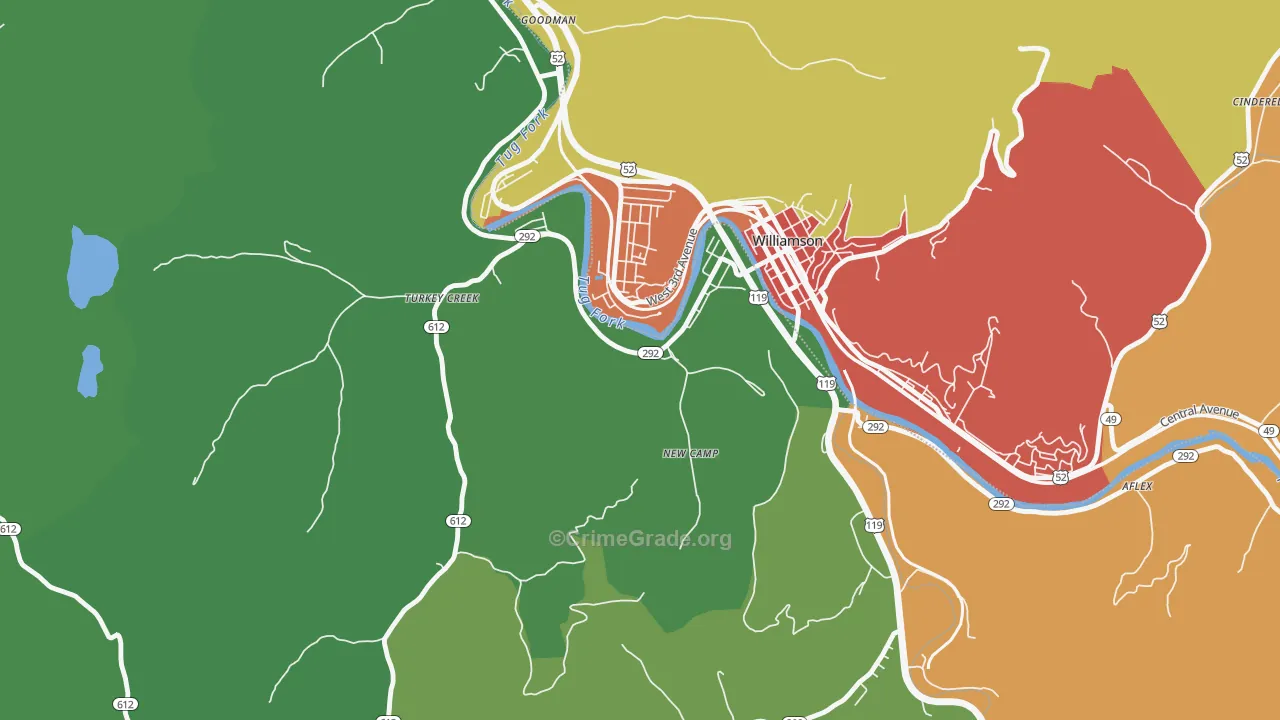 South Williamson, KY Map of Murder Rates
