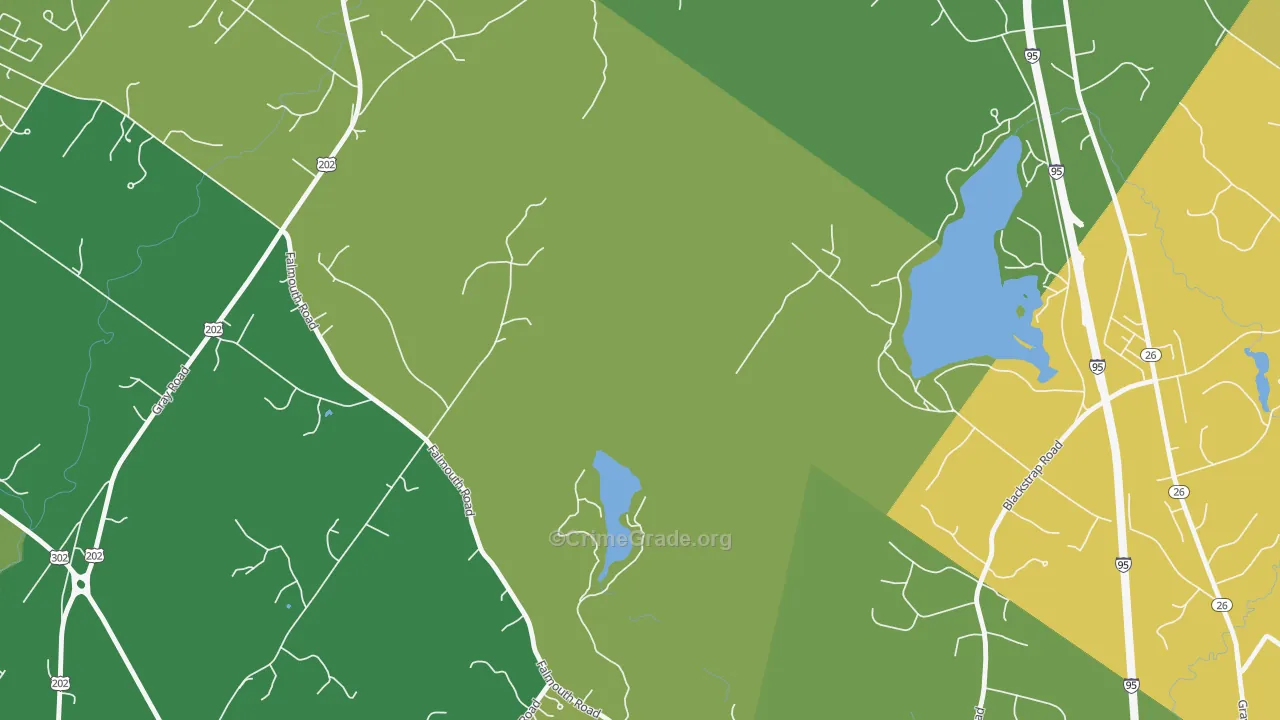 South Windham, ME Map of Murder Rates