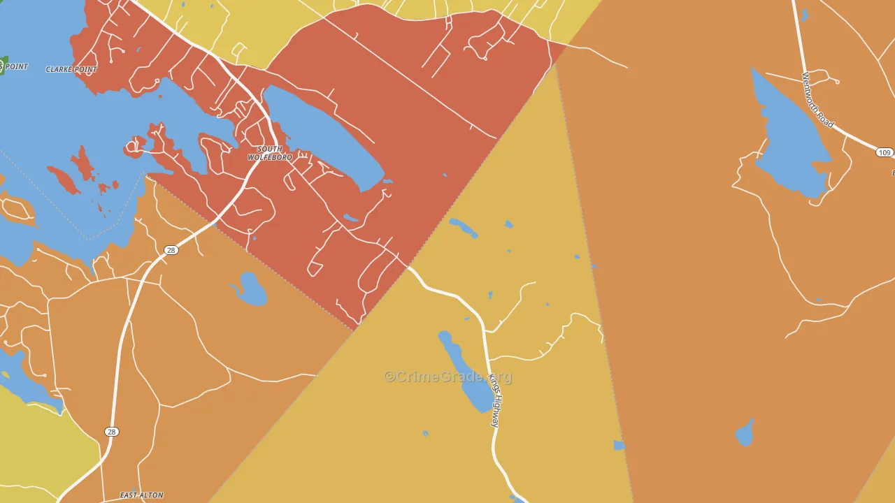 South Wolfeboro, NH Map of Murder Rates