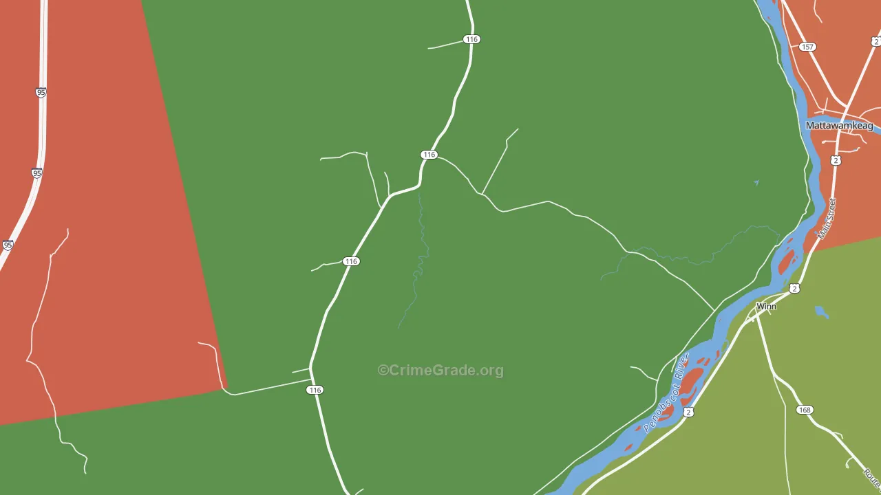 South Woodville, ME Map of Murder Rates