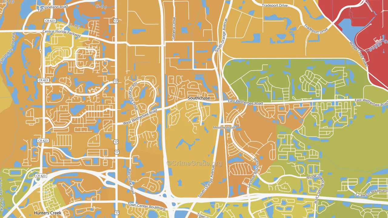 Southchase Village, Southchase, FL Map of Murder Rates