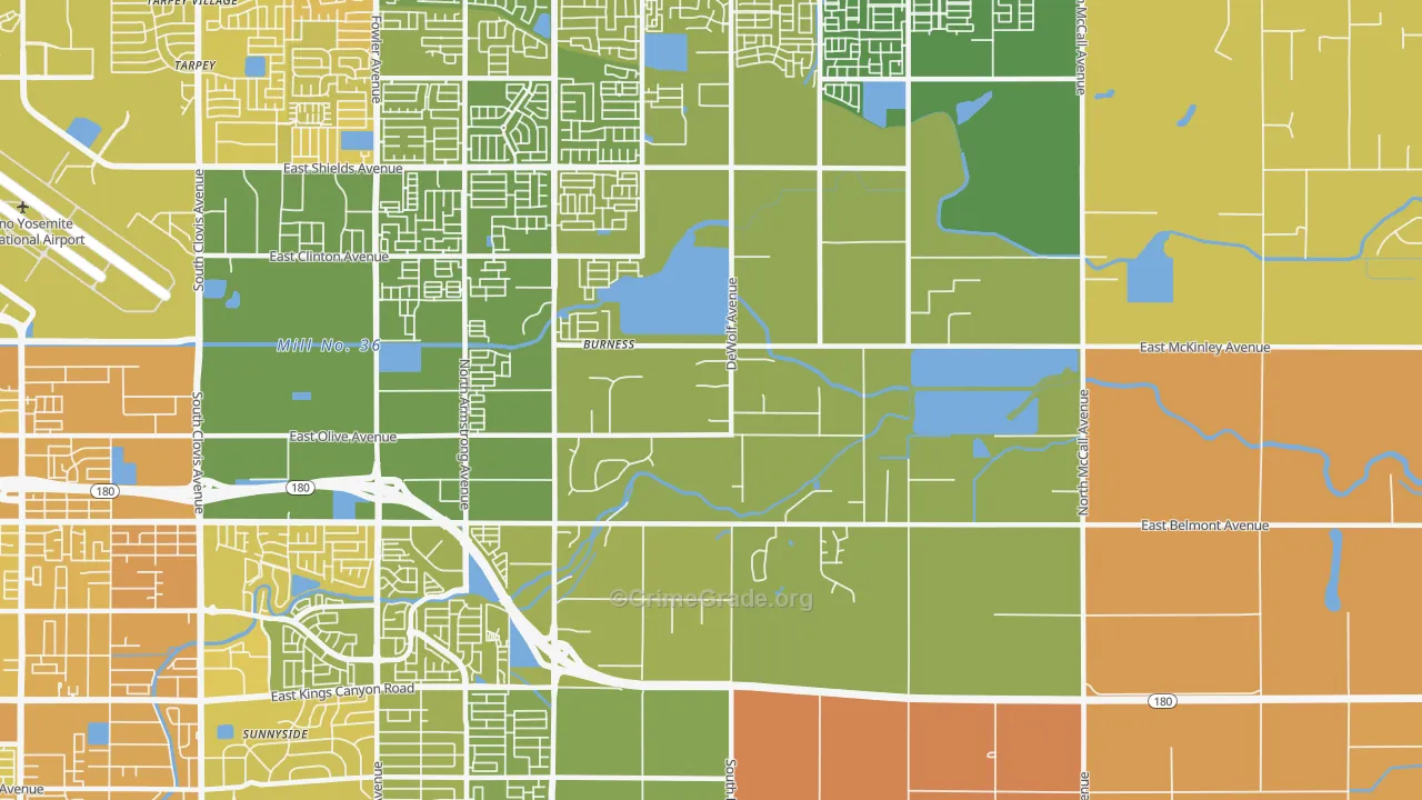 Southeast Growth Area, Fresno, CA Map of Murder Rates