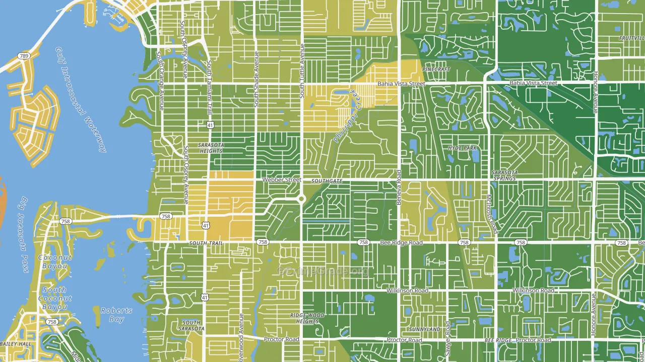 Southgate, FL Map of Murder Rates