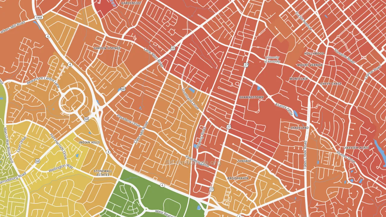 Southland Deerfield Open Gates, Lexington, KY Map of Murder Rates