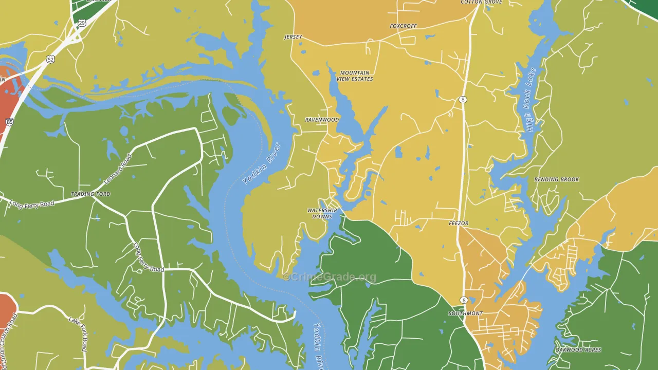 Southmont, NC Map of Murder Rates