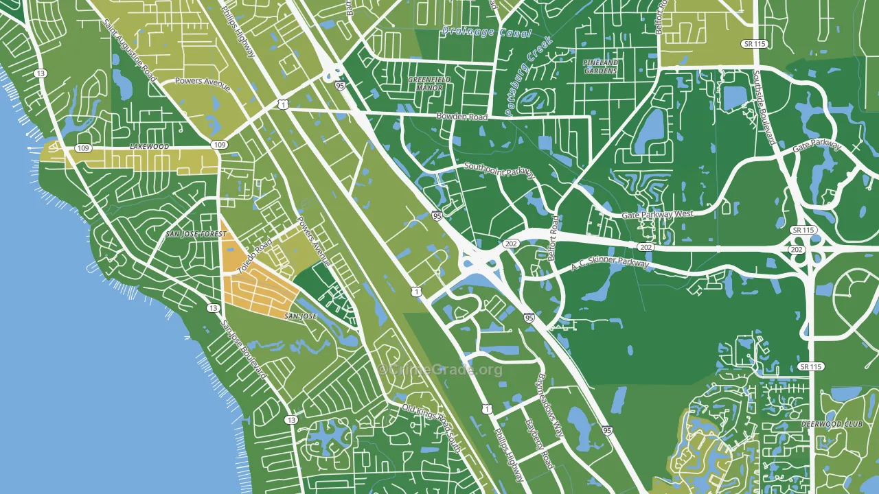 Southpoint, Jacksonville, FL Map of Murder Rates