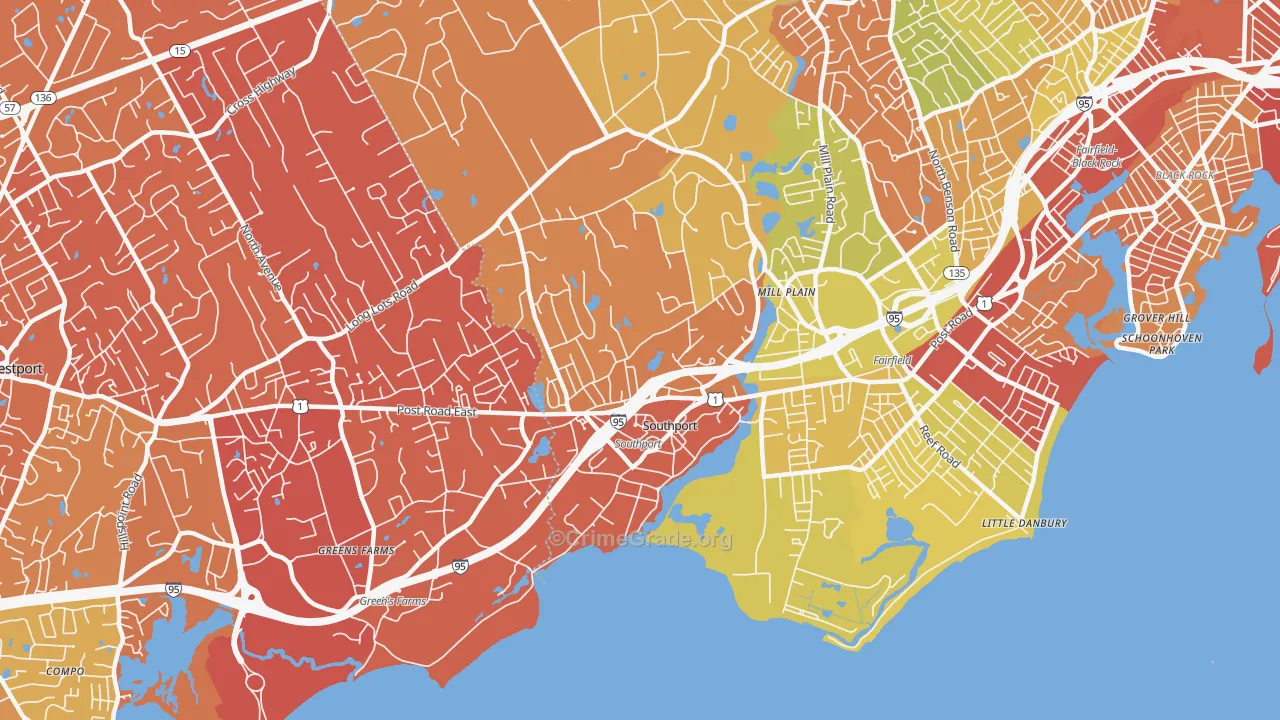 Southport, CT Map of Murder Rates